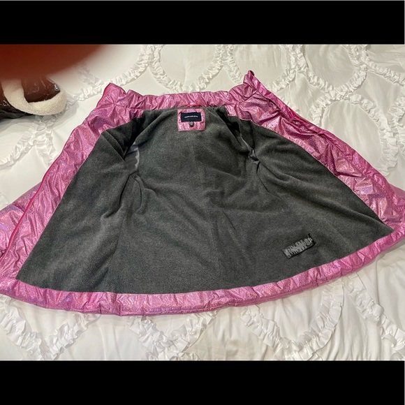 Girls Calvin Klein Pink winter coat fleece lining size 12-14 - Picture 6 of 8